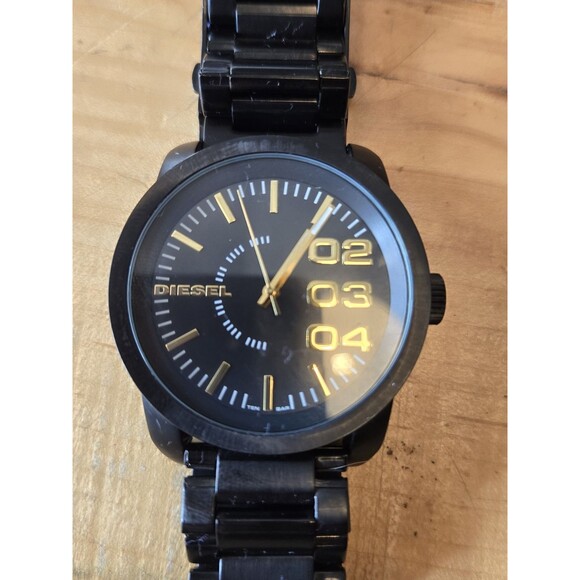 Diesel DZ-1566 Men's 46mm Black Steel Watch. 6.75" Band - Picture 1 of 8